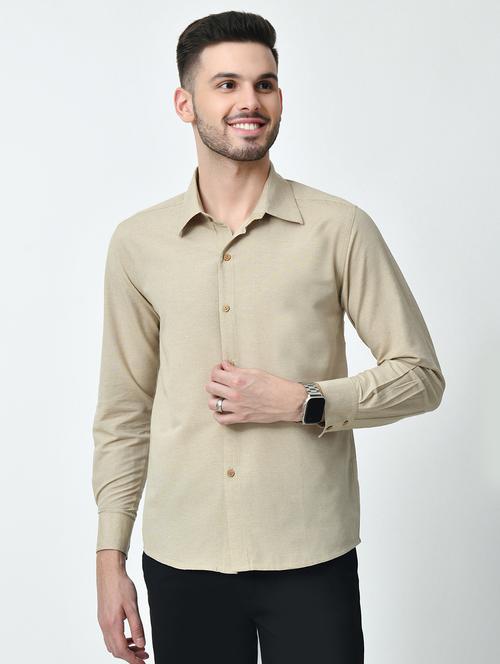 men regular fit solid casual shirt - 21626670 - Standard Image - 0