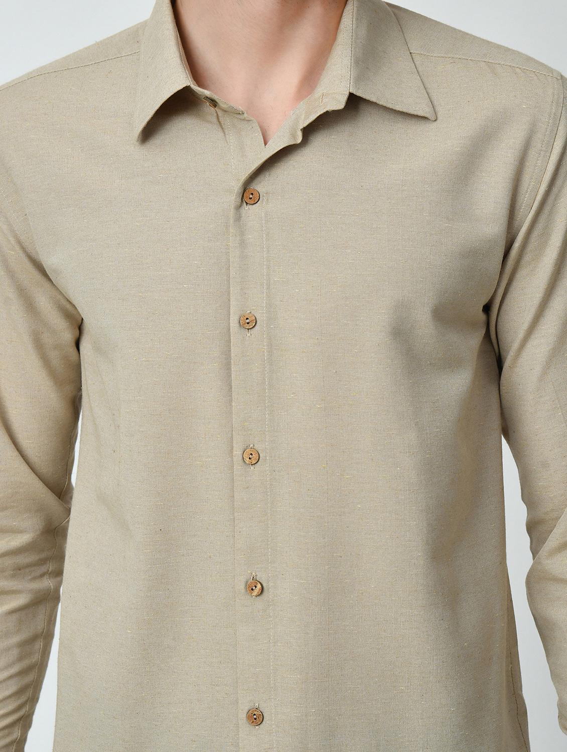 men regular fit solid casual shirt - 21626670 - Standard Image - 5