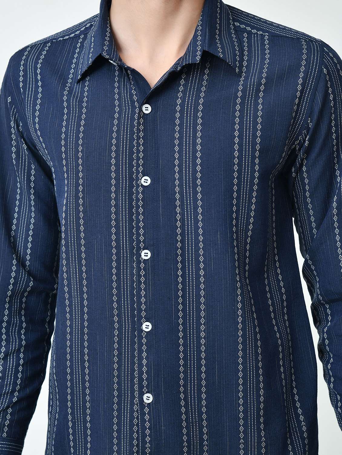 men regular fit striped casual shirt - 21626671 -  Standard Image - 5