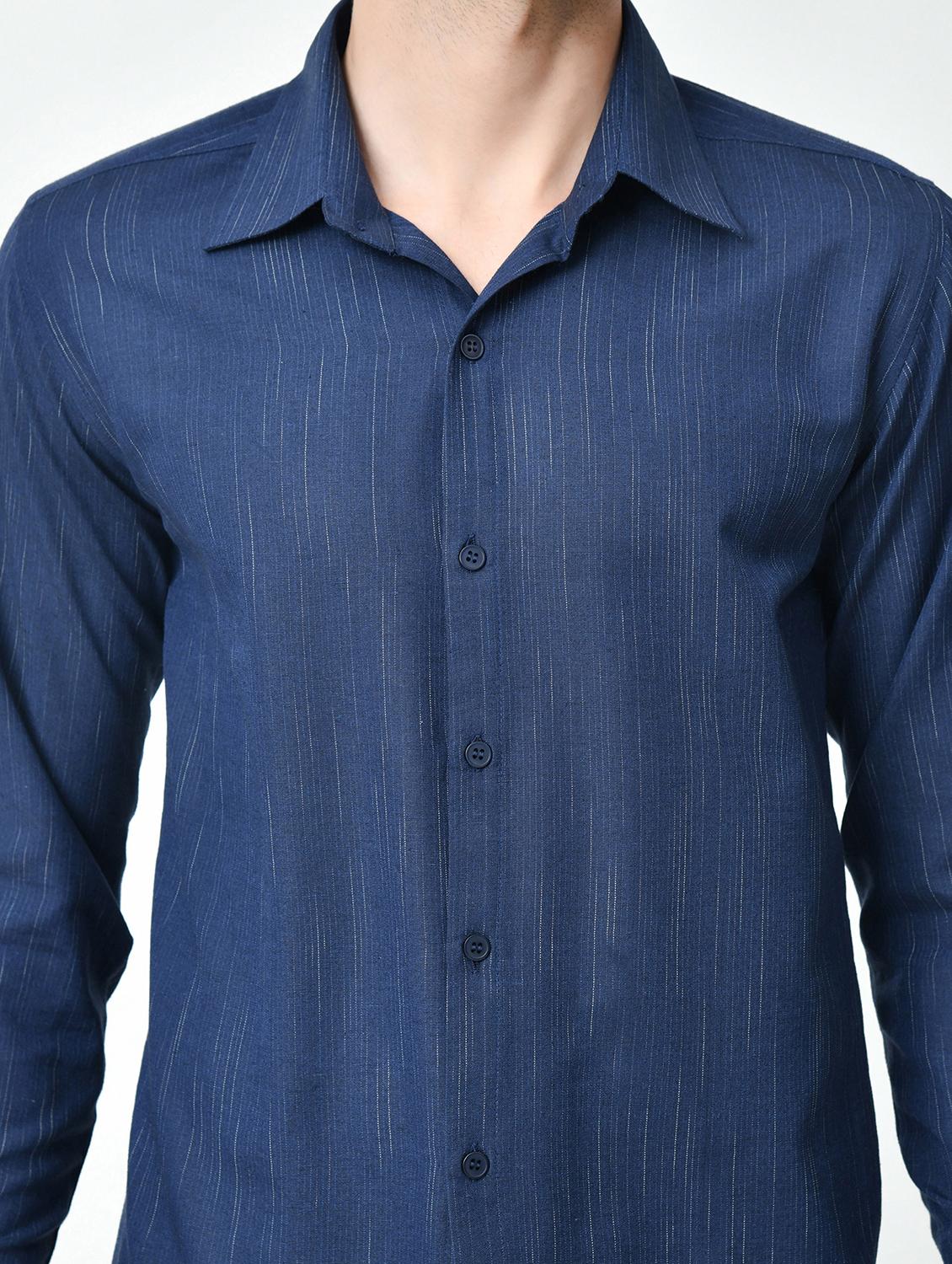 men regular fit self design casual shirt - 21626673 - Standard Image - 5