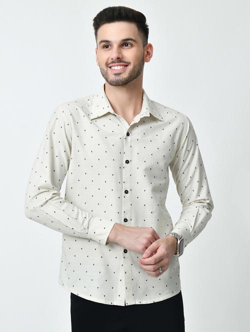 men regular fit micro printed casual shirt - 21626674 - Standard Image - 0