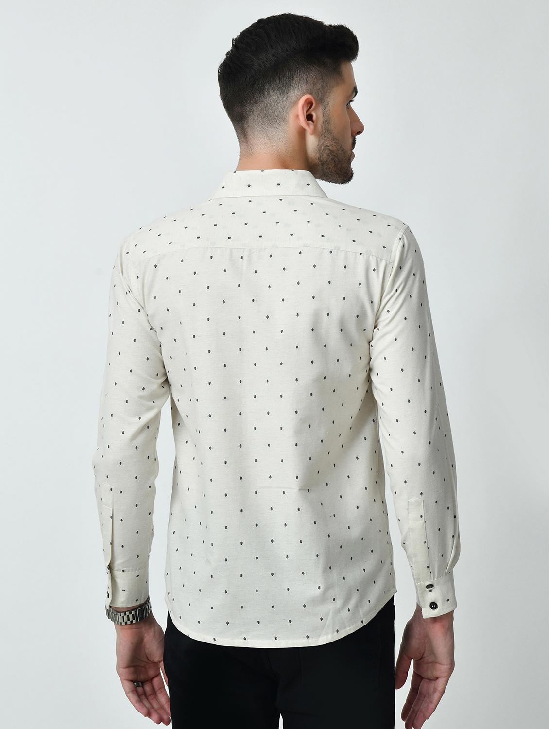 men regular fit micro printed casual shirt - 21626674 - Standard Image - 3