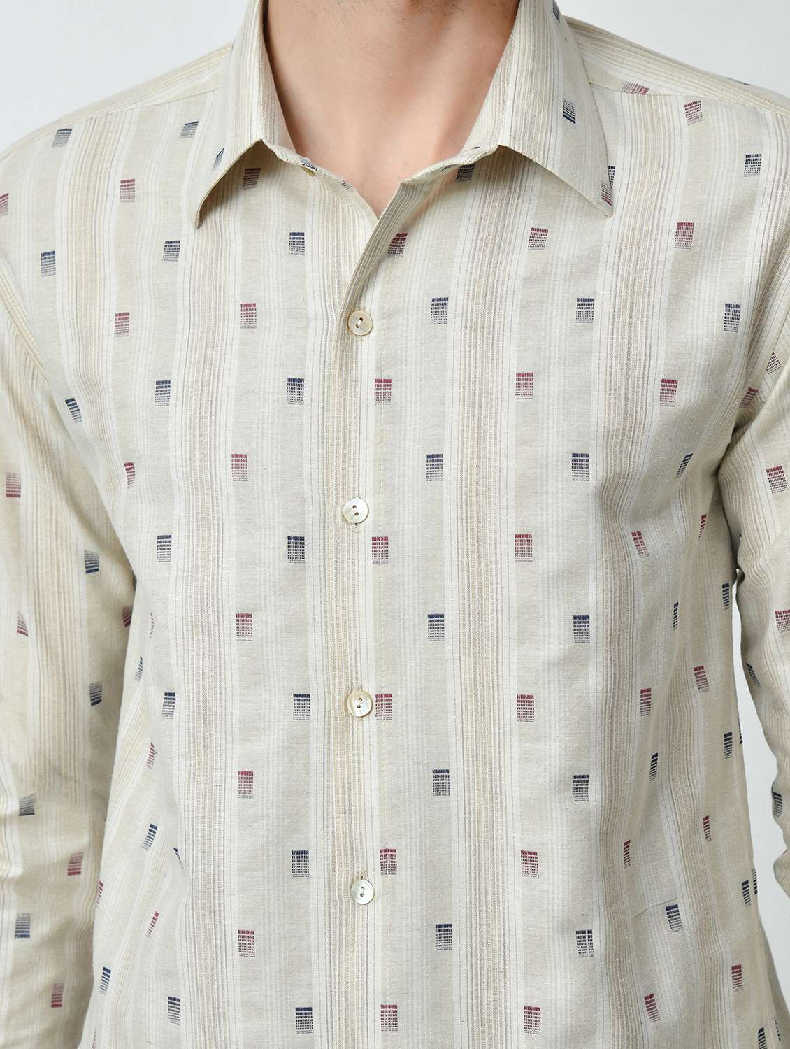 men regular fit self design casual shirt - 21626675 - Standard Image - 5