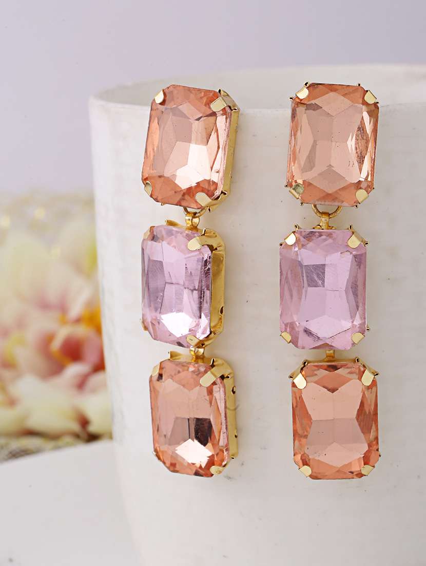 women multi color drop earings