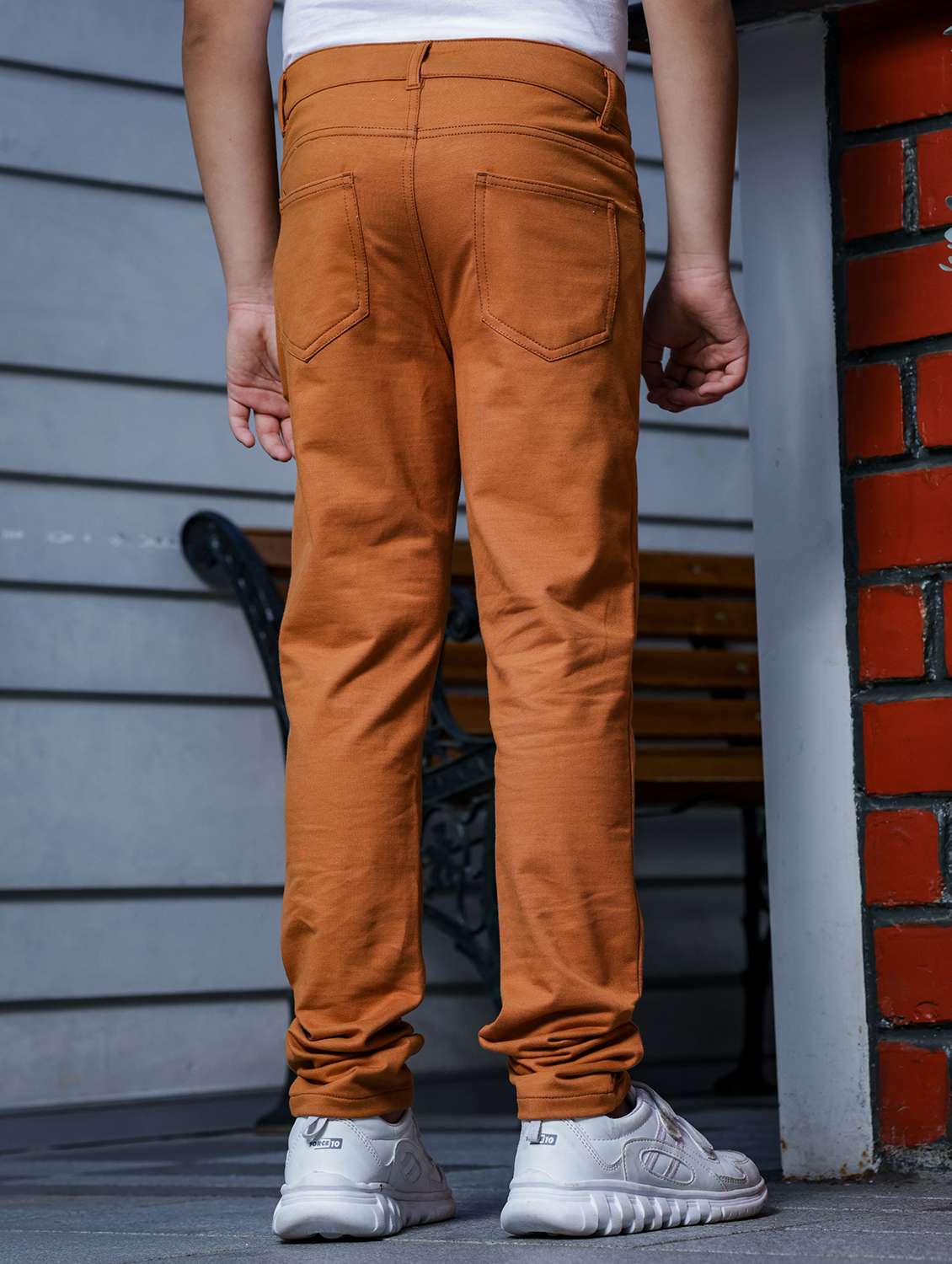 boys solid regular fit chinos - 21627198 - Standard Image - 3