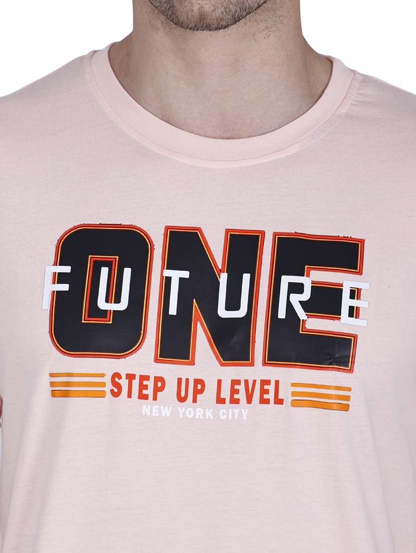 men rosewater typographic round neck regular fit t-shirt - 21627208 -  Standard Image - 3