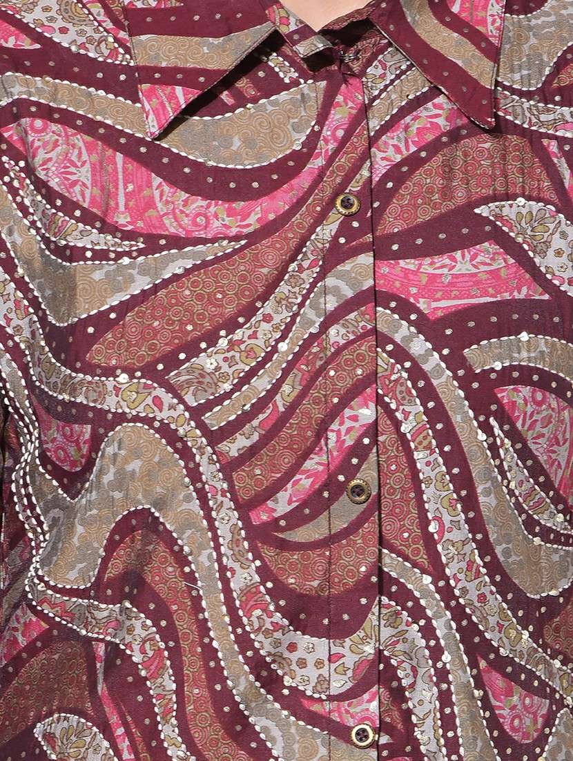 women printed three quarter sleeve kurta pant set - 21627259 -  Standard Image - 5