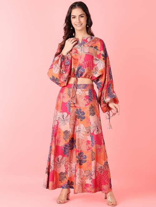 women multi color floral co-ord set - 21627459 - Standard Image - 0