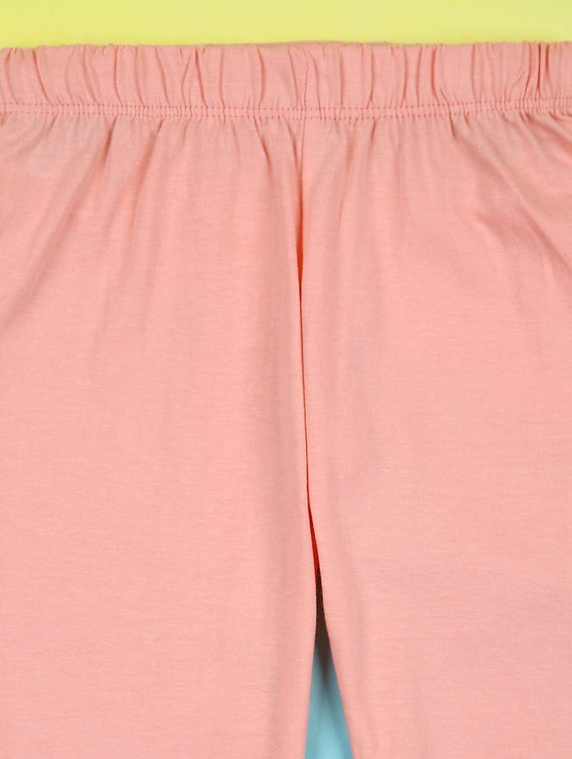 girls peach printed full length sets - 21627636 - Standard Image - 3