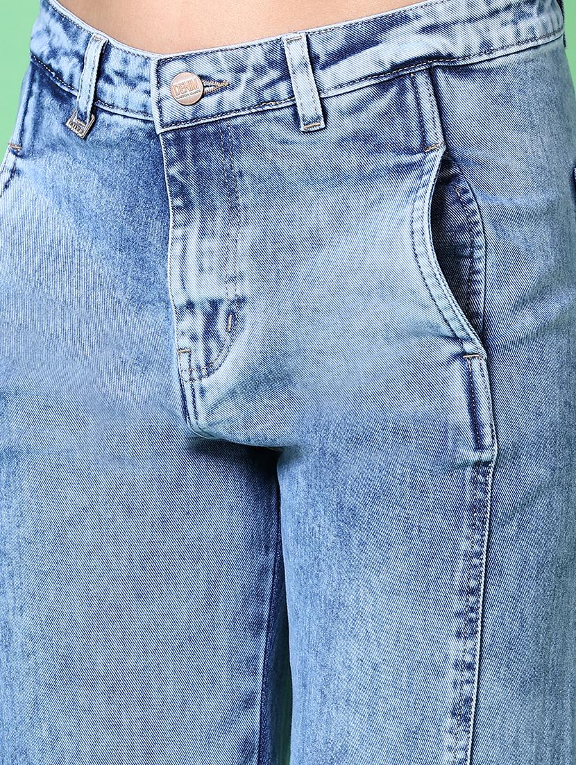 women solid mid rise straigh fit jean - 21627651 - Standard Image - 5