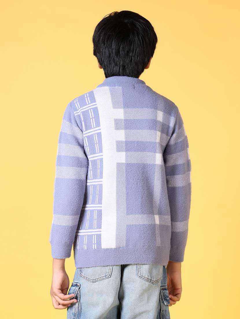 boys self design long sleeve sweater - 21627657 -  Standard Image - 3