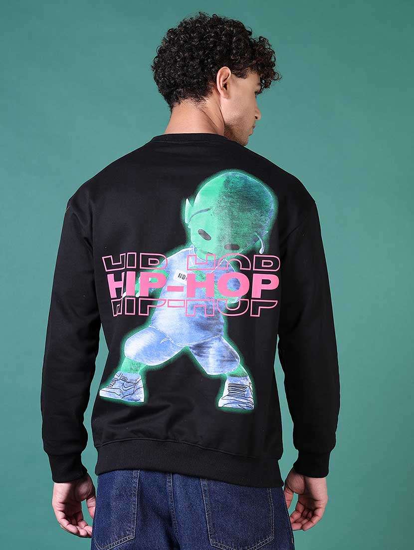 men chest print long sleeve sweatshirt - 21627682 -  Standard Image - 3