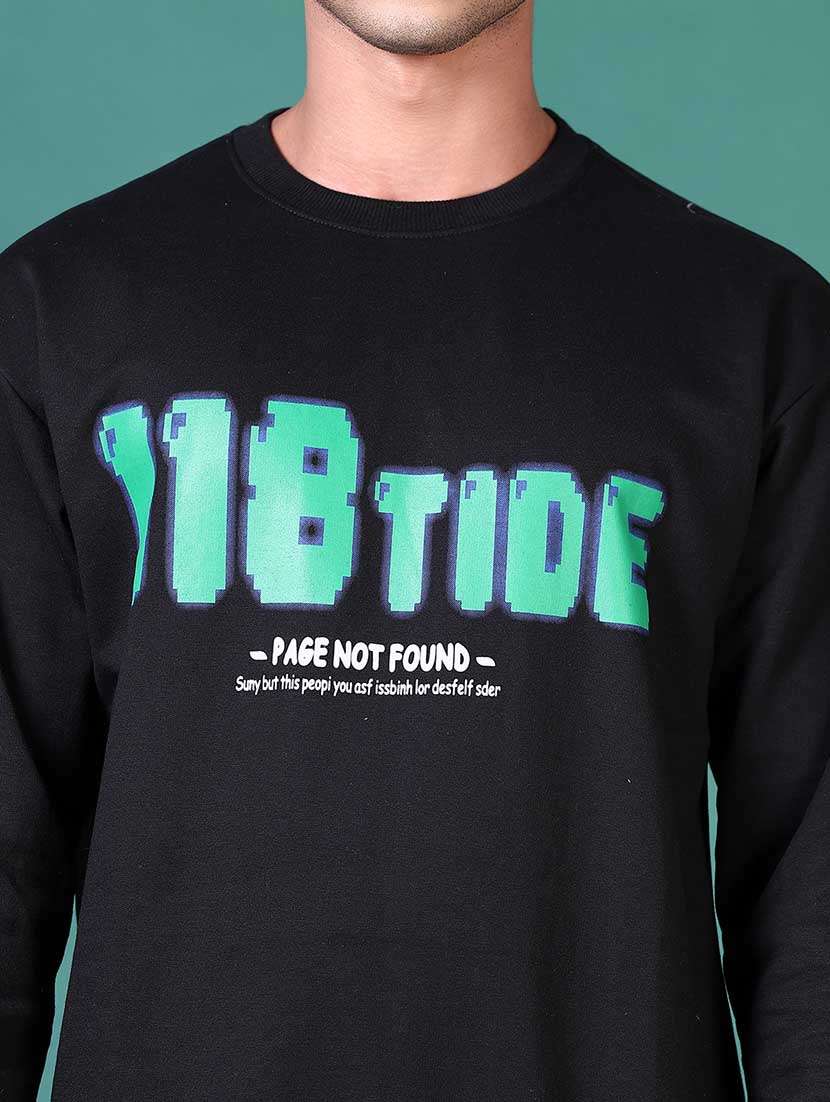 men chest print long sleeve sweatshirt - 21627682 -  Standard Image - 5