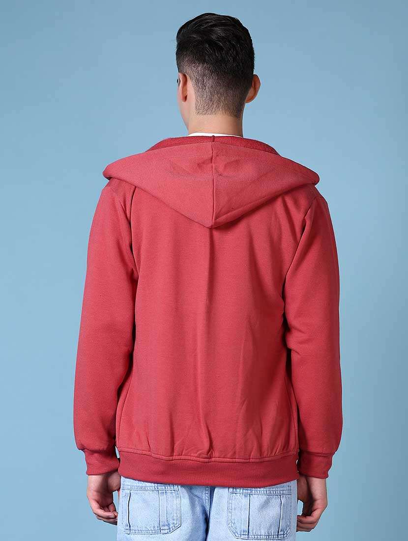 men solid long sleeve hooded sweatshirt - 21627769 -  Standard Image - 3