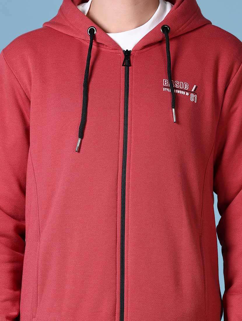 men solid long sleeve hooded sweatshirt - 21627769 -  Standard Image - 5