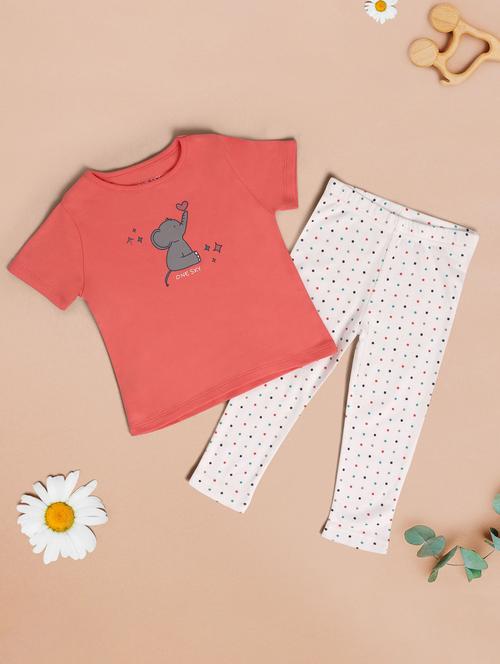 girls printed full length co-ord set - 21628305 - Standard Image - 0