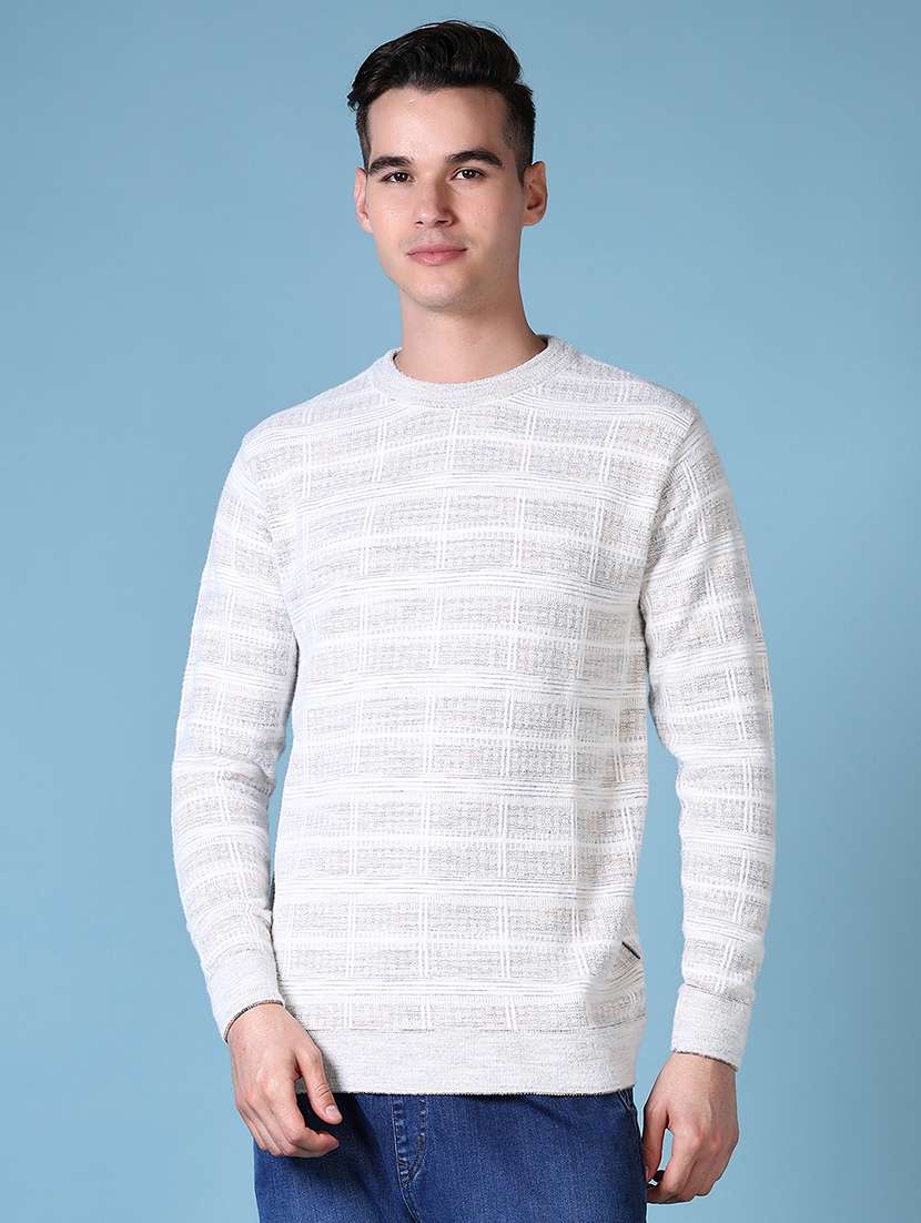 men self design long sleeve pullover