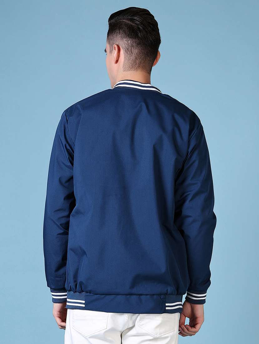 men solid long sleeve bomber jacket - 21628490 -  Standard Image - 3