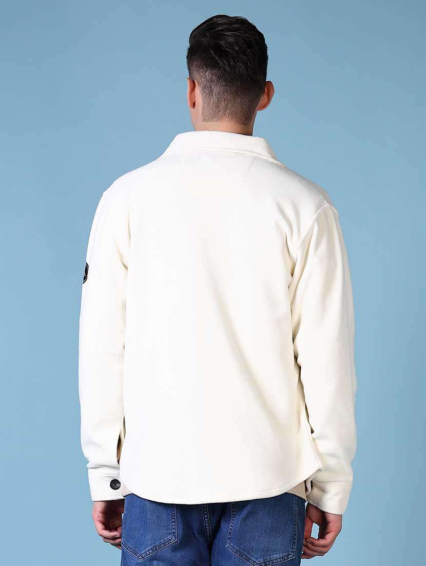 men color block long sleeve shacket - 21628491 -  Standard Image - 3