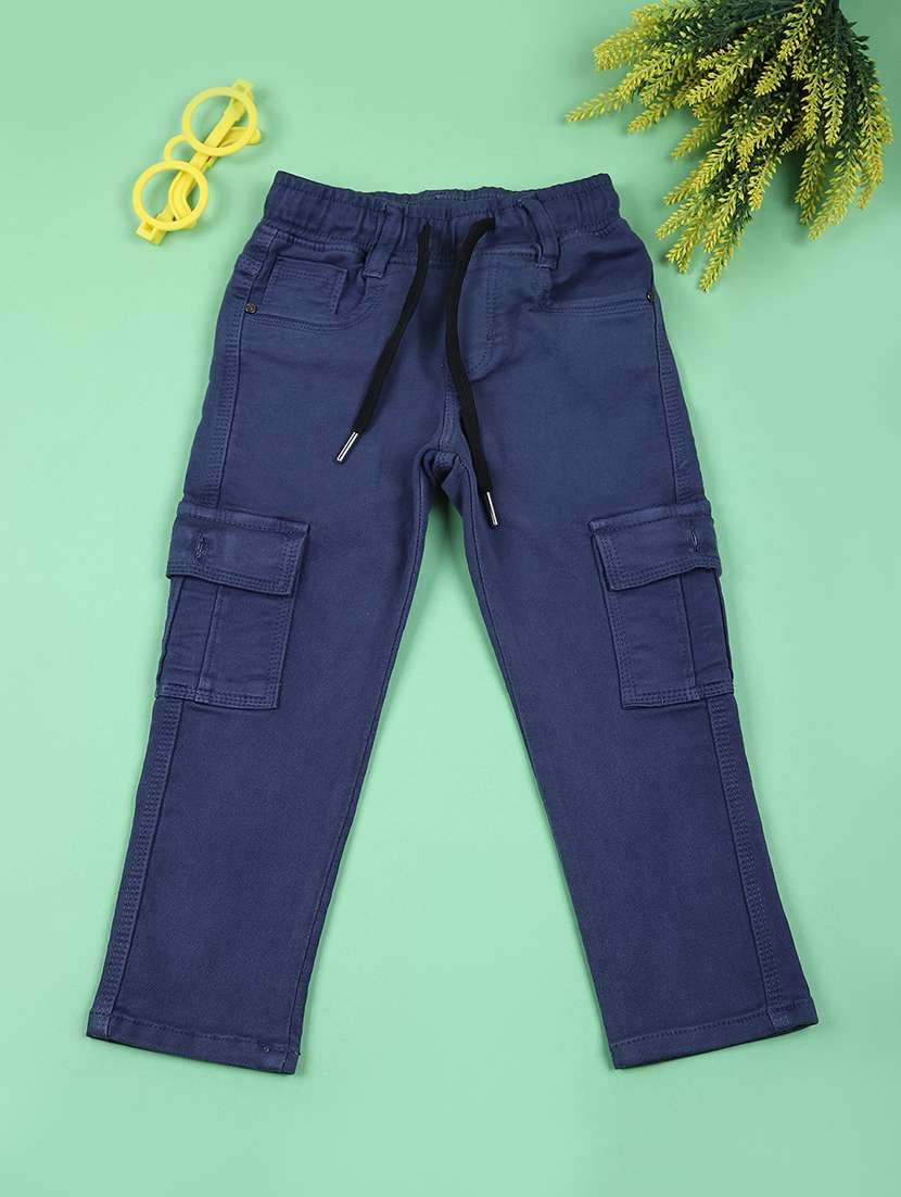 boys mid rise plain cargo