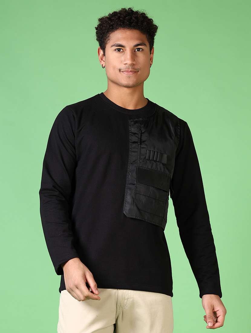men round neck long sleeve sweatshirt