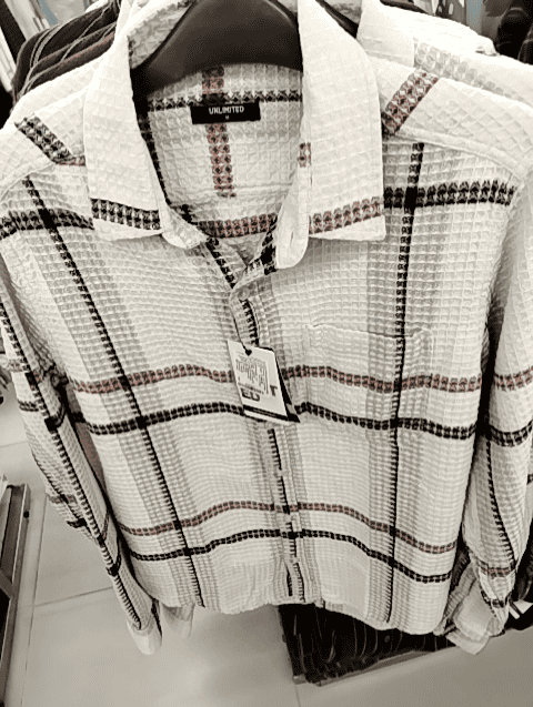 off white dobby casual shirt - 21628529 - Zoom Image - 0