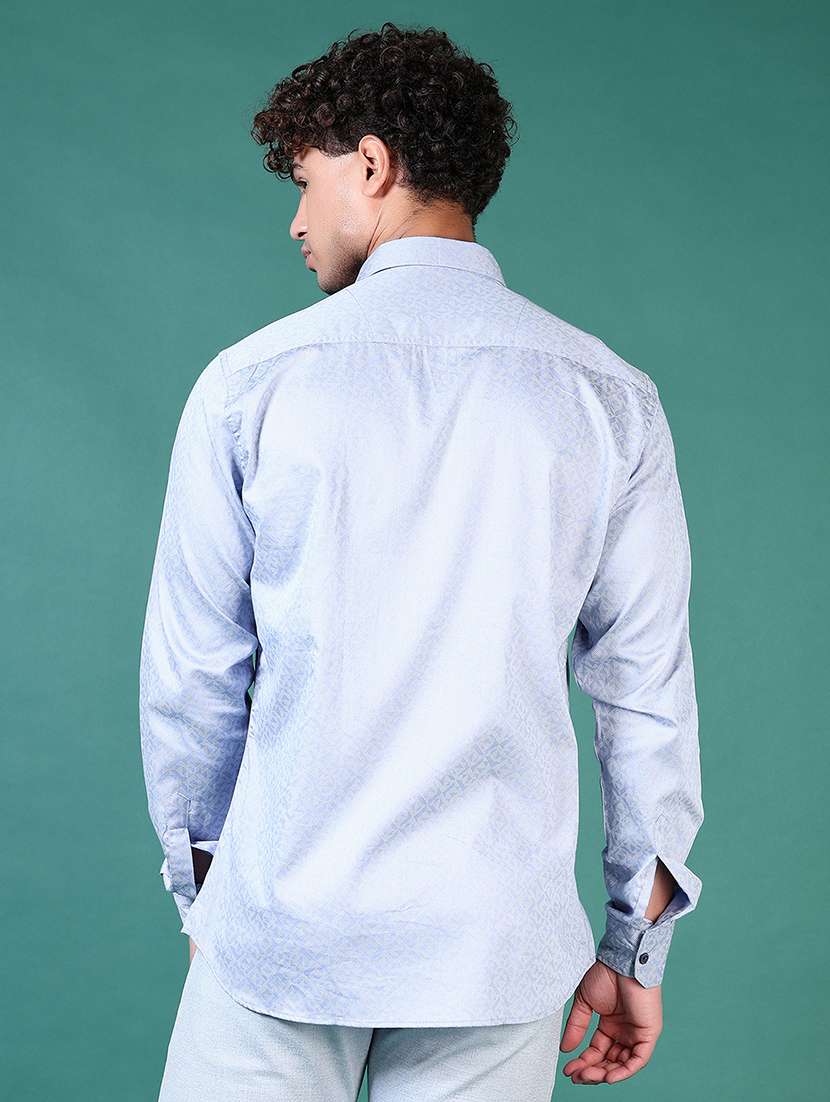 men long sleeves printed casual shirt - 21628530 -  Standard Image - 3