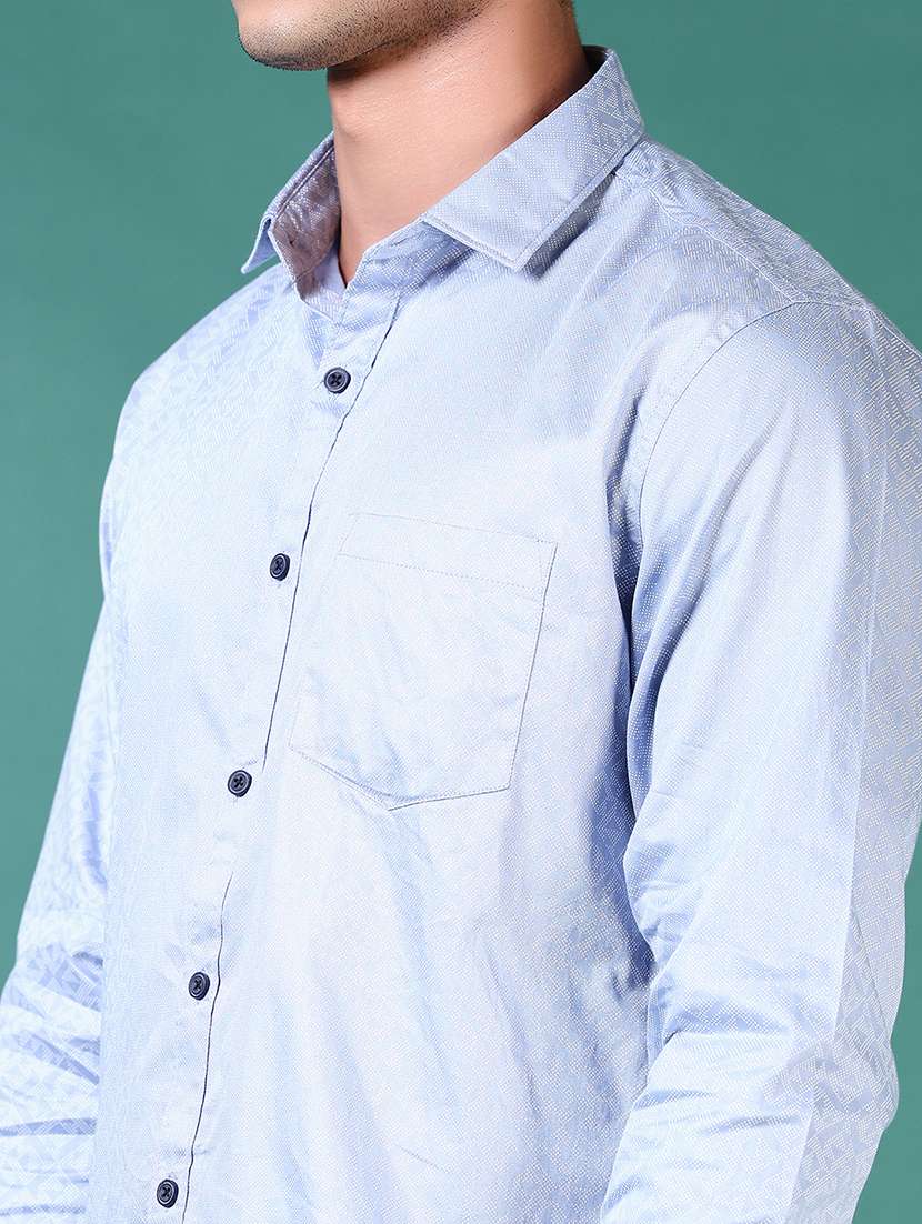 men long sleeves printed casual shirt - 21628530 -  Standard Image - 5