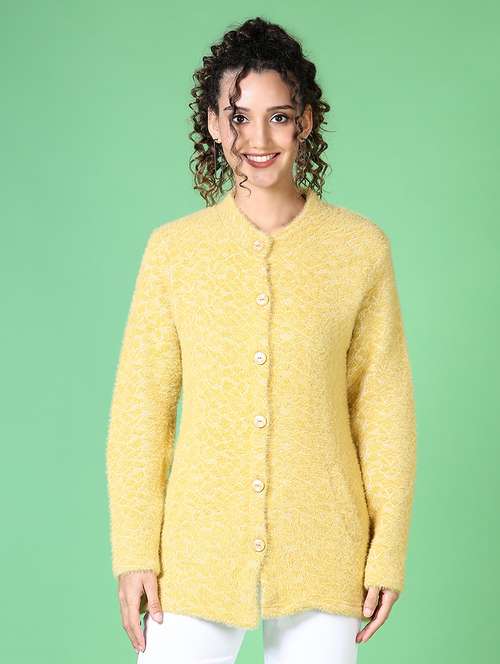 women self design long sleeve cardigan - 21628544 -  Standard Image - 0