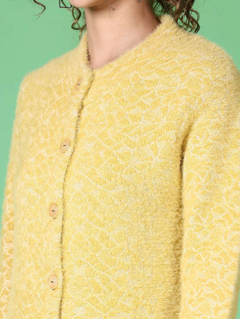 women self design long sleeve cardigan - 21628544 -  Standard Image - 5