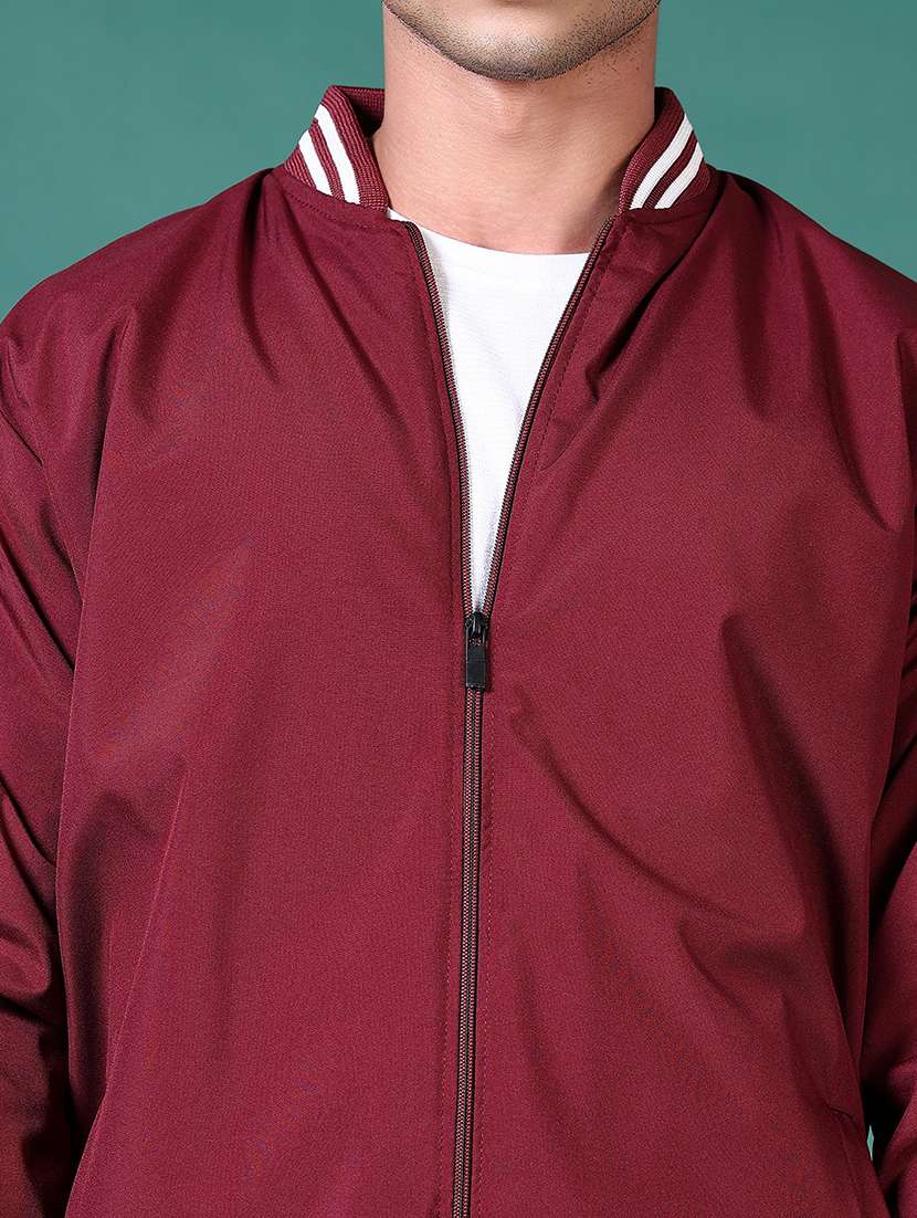 men solid long sleeve bomber jacket - 21628549 -  Standard Image - 5