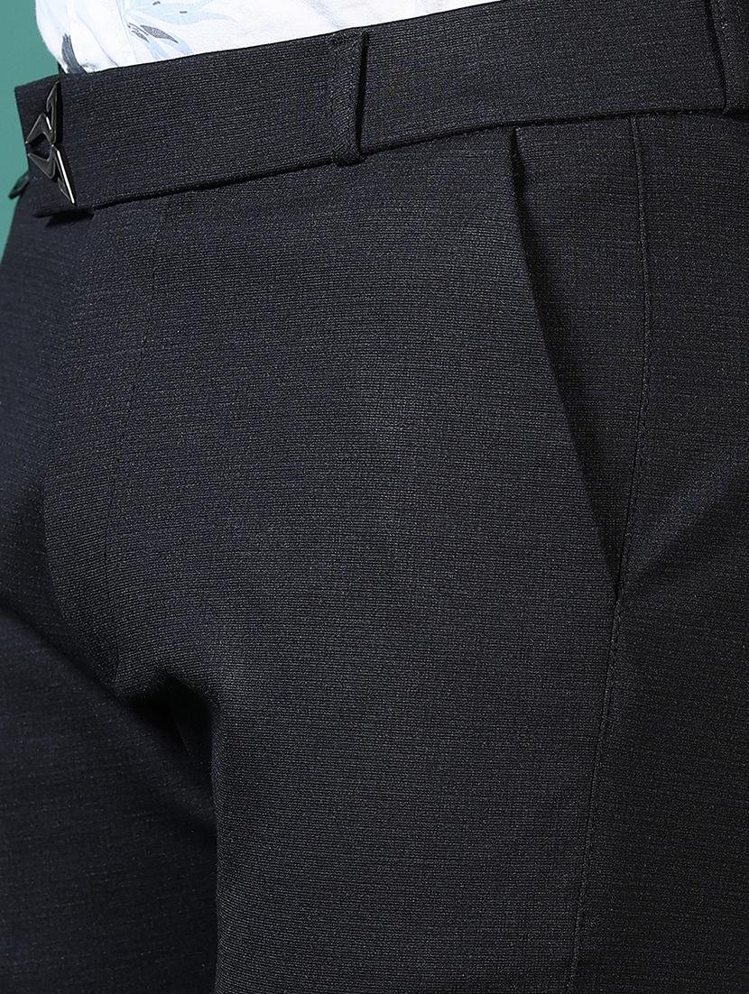 men solid flat front casual trouser - 21628650 - Standard Image - 5