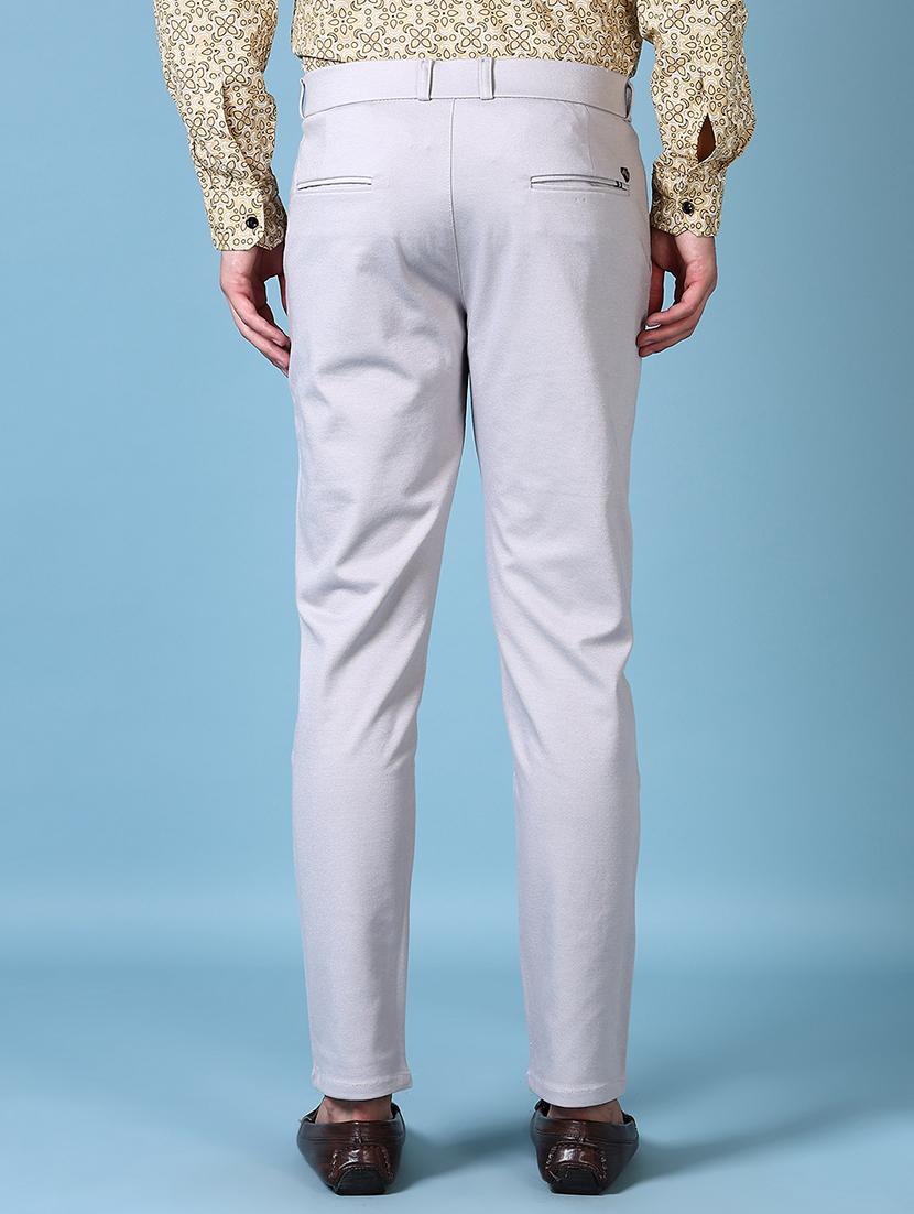 men solid flat front casual trouser - 21628660 - Standard Image - 3