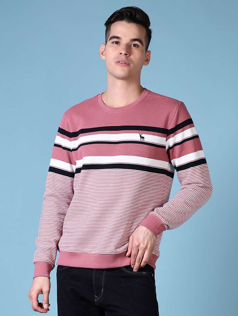 men self design long sleeve pullover