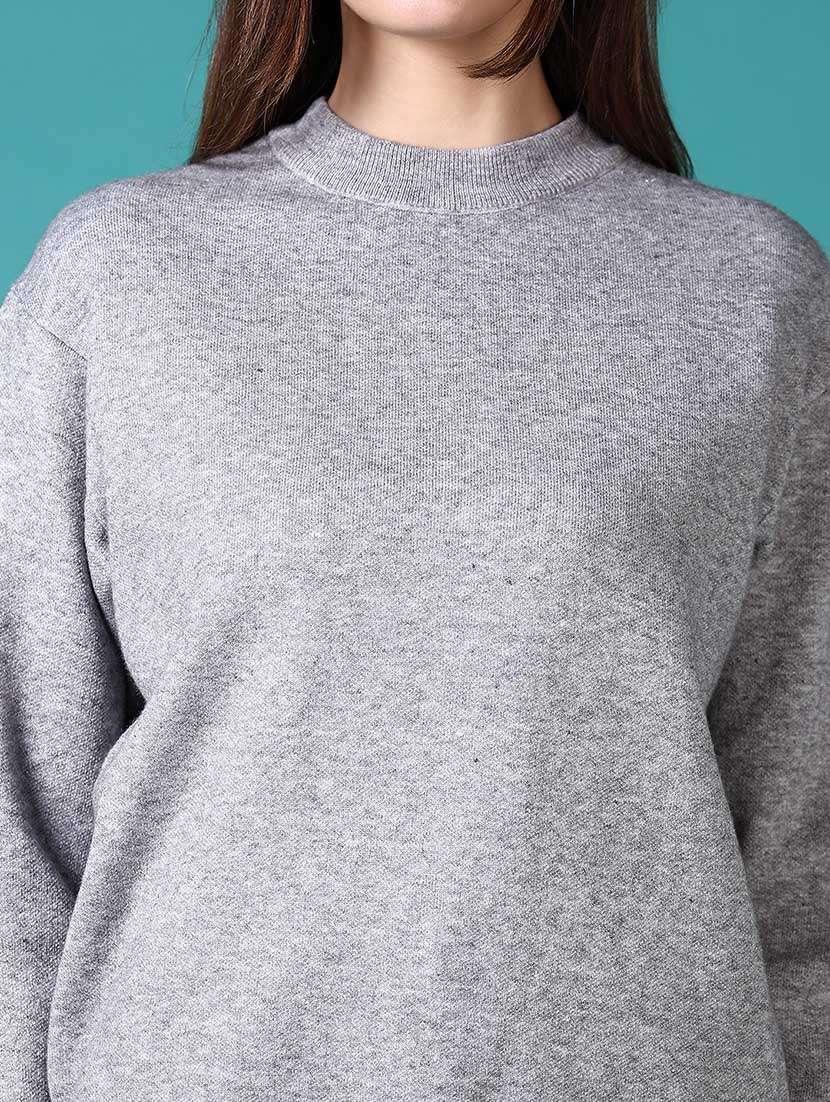 women solid long sleeves pullover - 21629004 -  Standard Image - 5