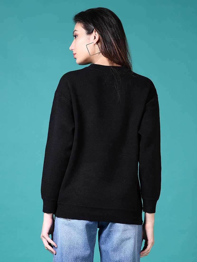 women solid long sleeves pullover - 21629005 -  Standard Image - 3