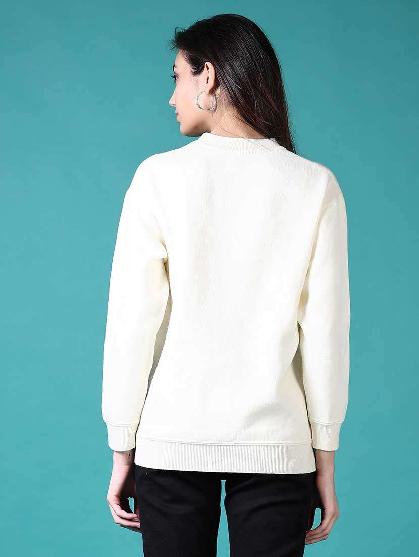 women solid long sleeves pullover - 21629007 -  Standard Image - 3