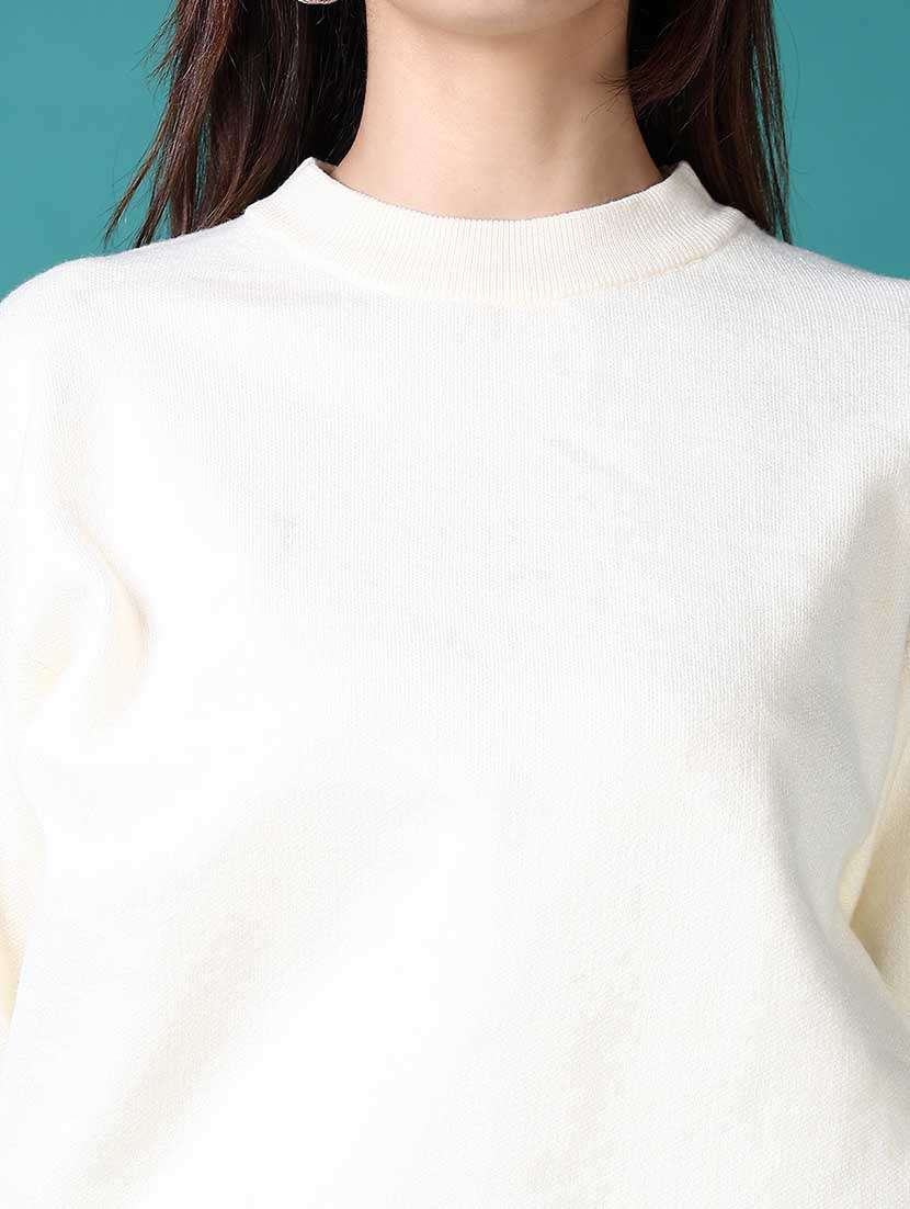 women solid long sleeves pullover - 21629007 -  Standard Image - 5