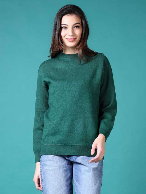 women solid long sleeves pullover - 21629008 -  Standard Image - 0