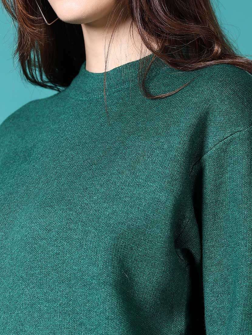 women solid long sleeves pullover - 21629008 -  Standard Image - 5