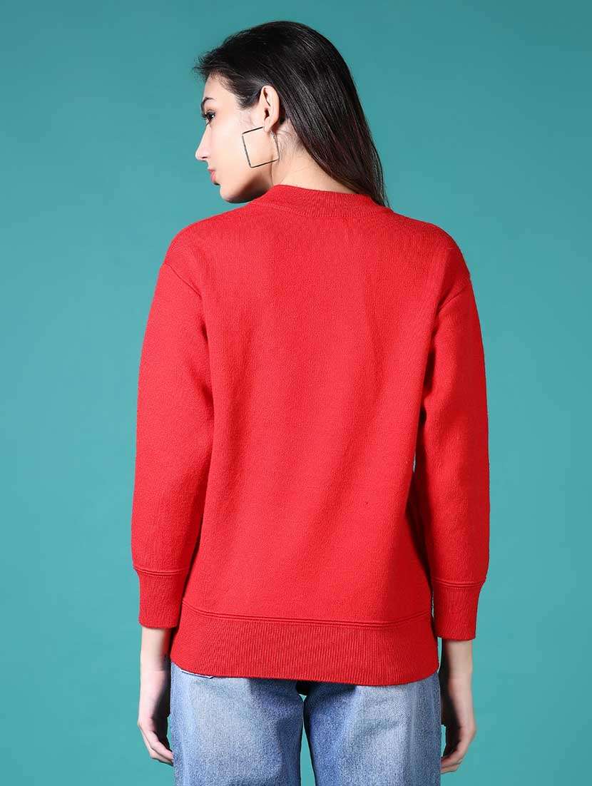 women solid long sleeves pullover - 21629009 -  Standard Image - 3