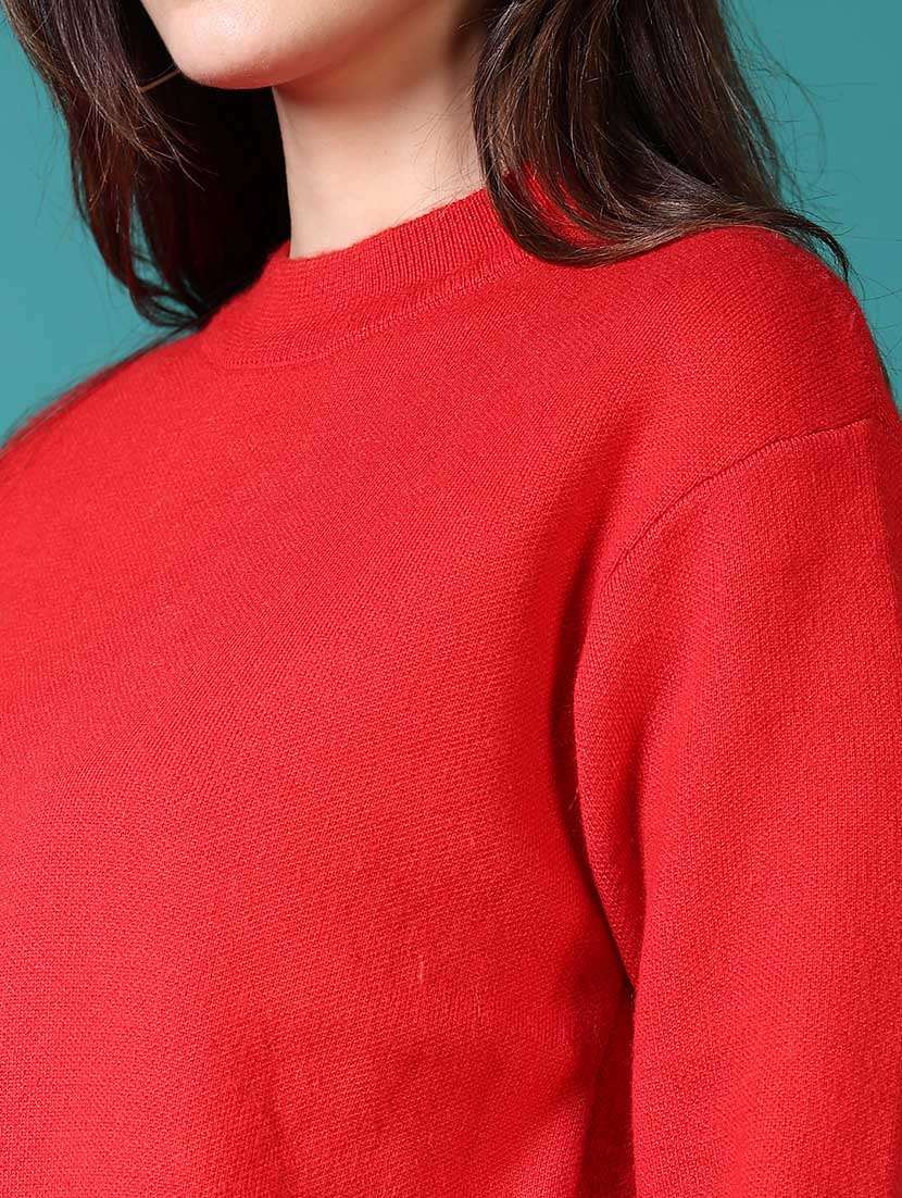 women solid long sleeves pullover - 21629009 -  Standard Image - 5