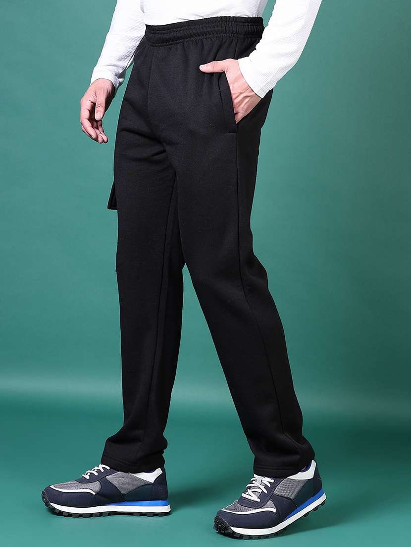 men solid full length track pant - 21629113 - Standard Image - 5