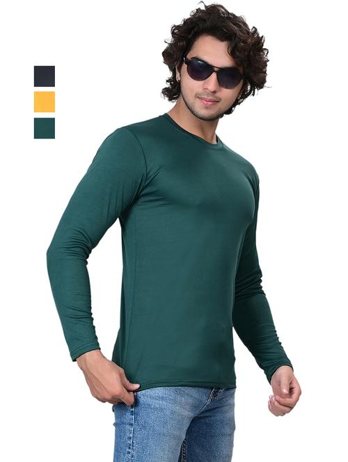 men pack of 3 solid round neck t-shirt - 21629293 -  Standard Image - 0