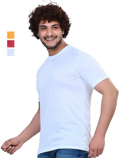 men pack of 3 solid round neck t-shirt - 21629326 -  Standard Image - 0