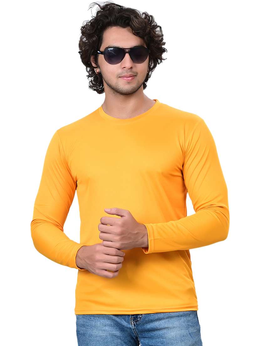 men solid long sleeve t-shirt