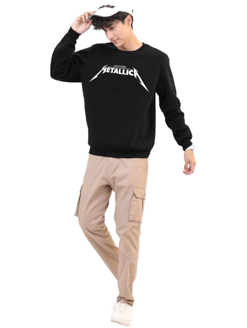 men round neck printed long sleeve sweatshirt - 21629458 -  Standard Image - 3