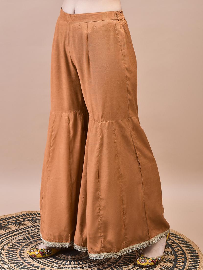 women self design three quarter sleeve kurta sharara set - 21629661 - Standard Image - 5