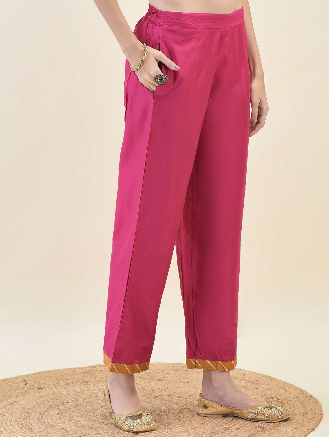 women three quarter sleeve kurta pant with dupatta set - 21629694 -  Standard Image - 5