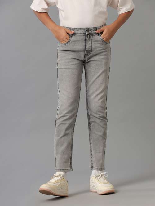 boys washed mid rise denim jeans - 21629793 - Standard Image - 0